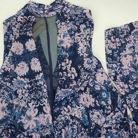 Rebecca Taylor Kiku Printed Draped Jumpsuit - Picture 5 of 7